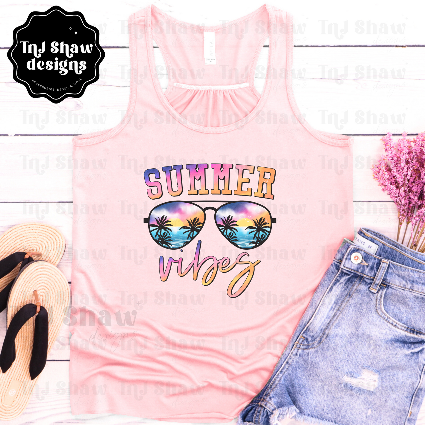 Summer Vibes Racerback Tank