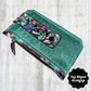 Purse Pal Minimalistic Wallet Teal Kooky Roses