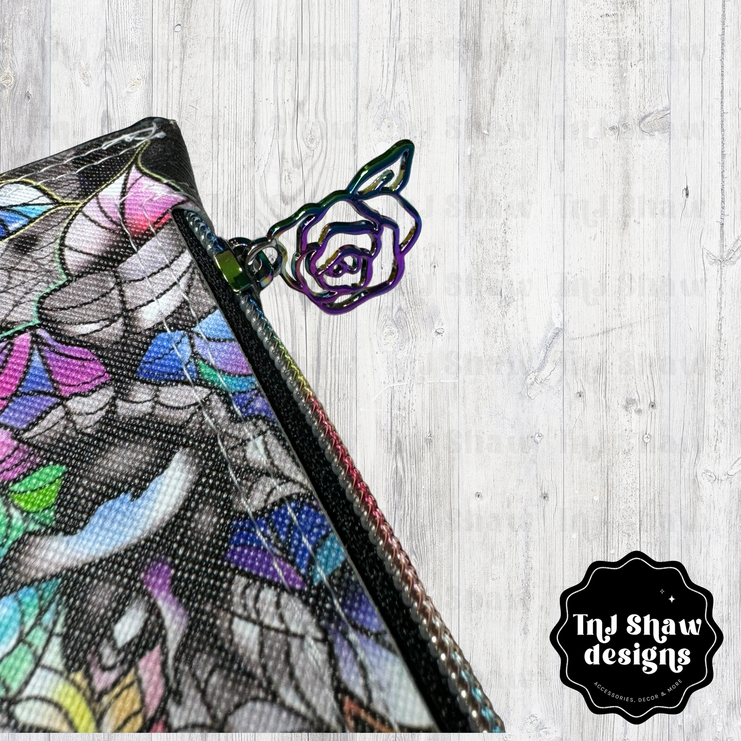 Purse Pal Minimalistic Wallet Teal Kooky Roses