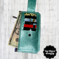 Purse Pal Minimalistic Wallet Teal Kooky Roses