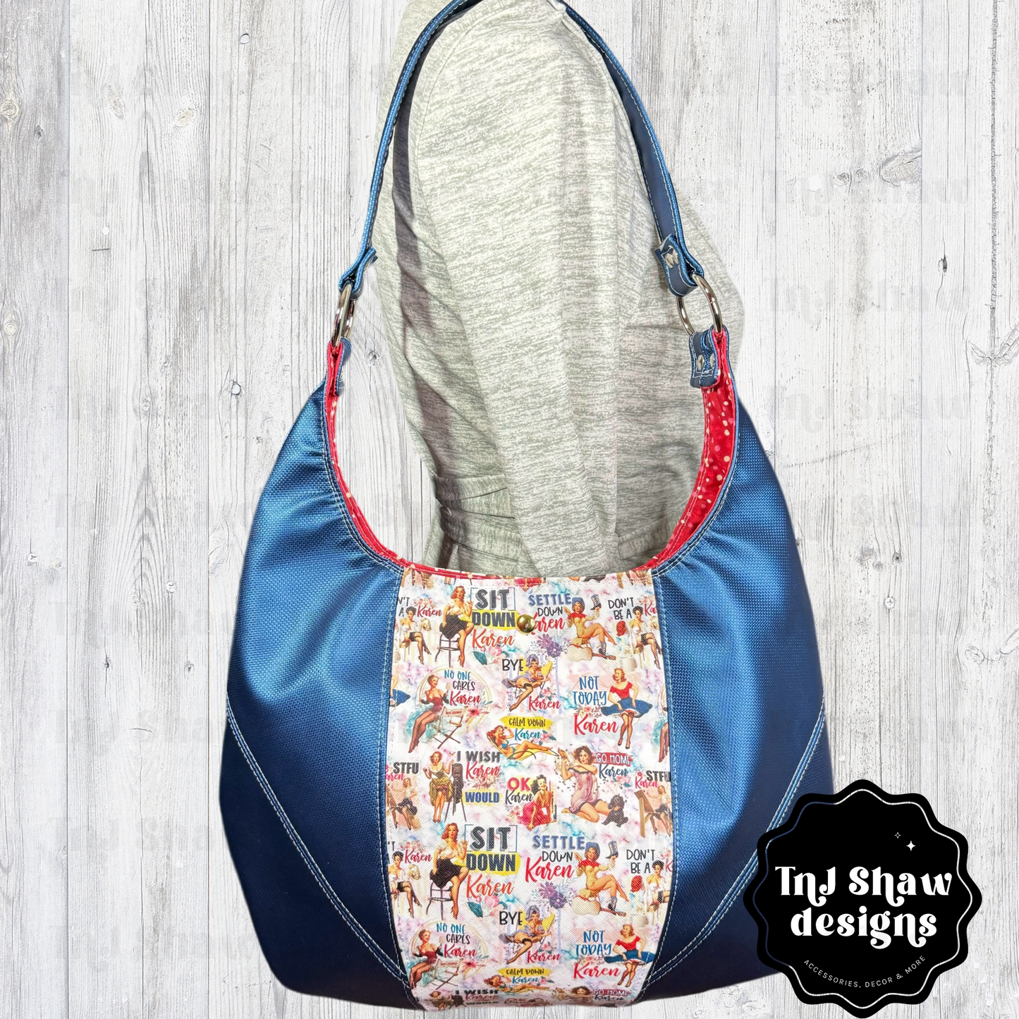 Karen Sassy Slouchy Hobo Shoulder Bag Tote Purse