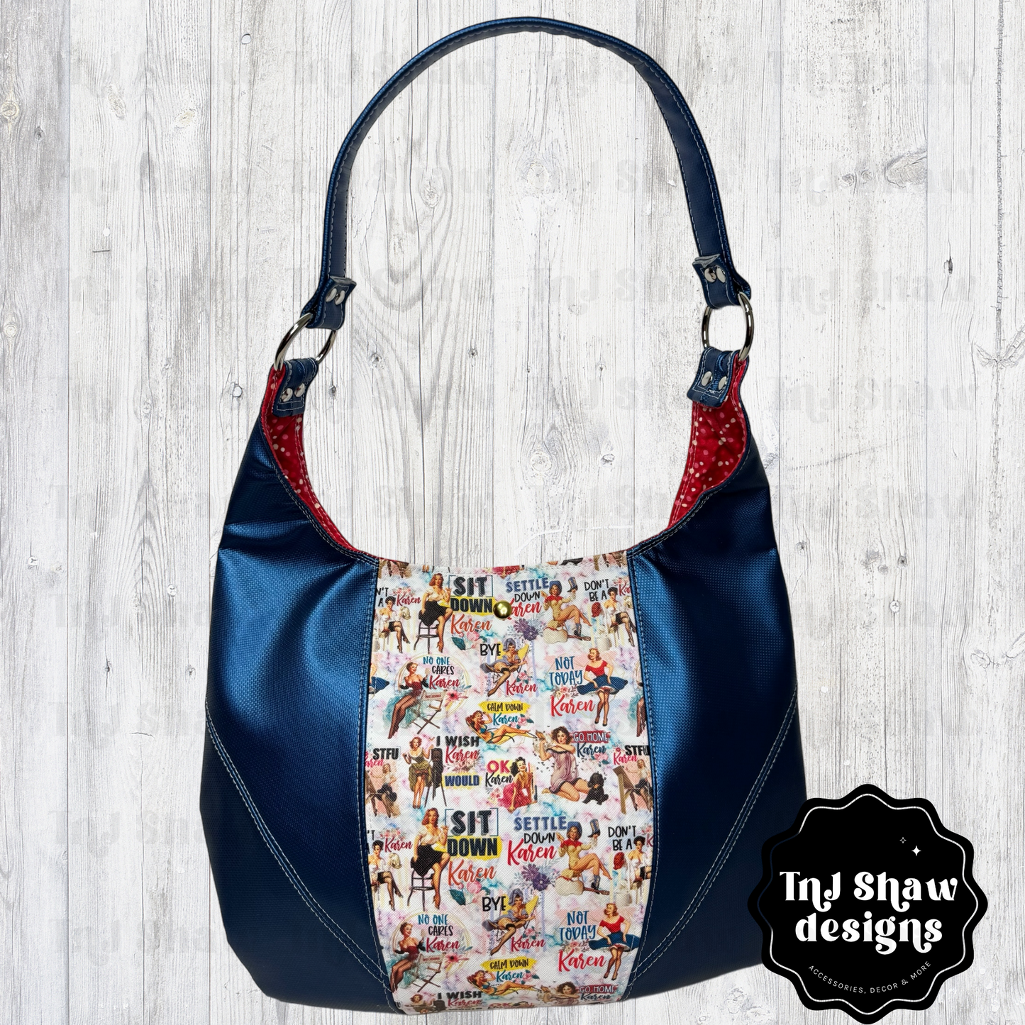 Karen Sassy Slouchy Hobo Shoulder Bag Tote Purse