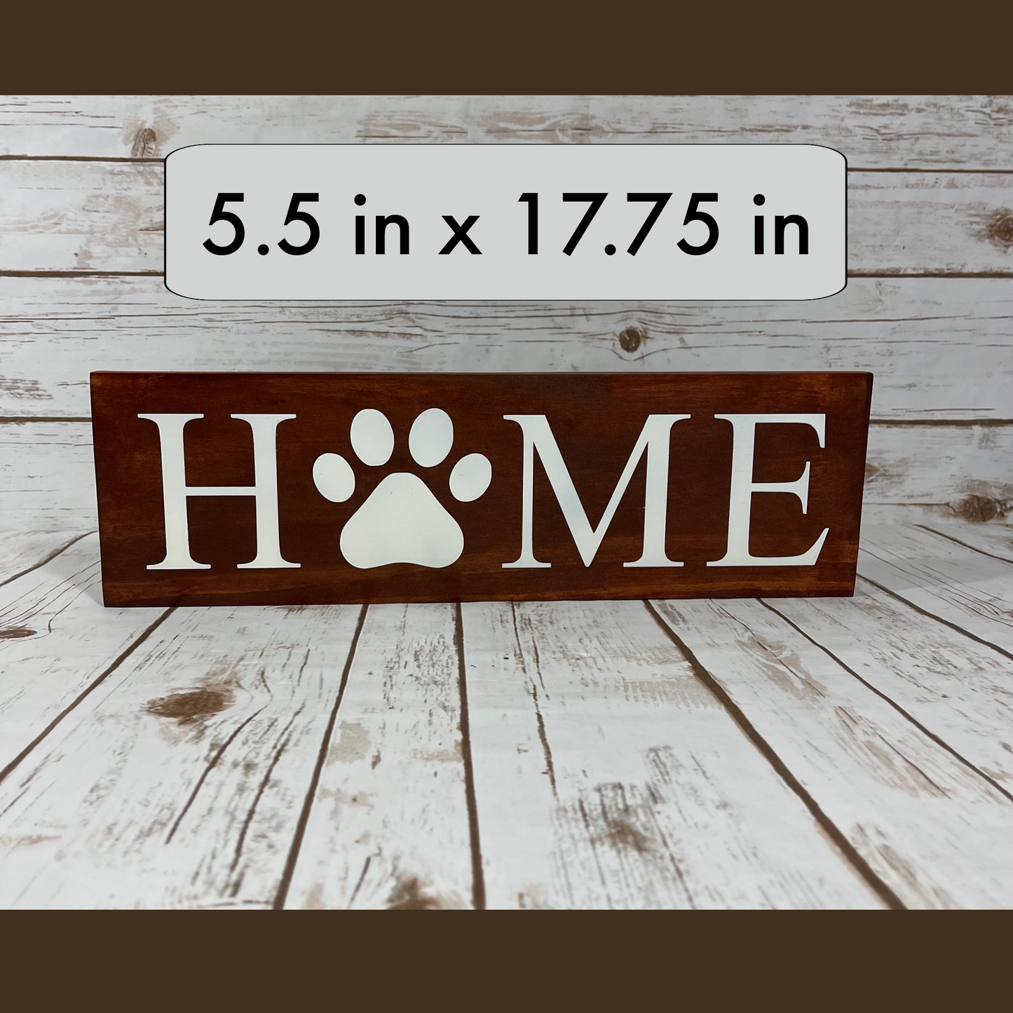 Paw Print Home Wood Sign