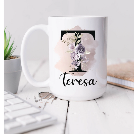Purple Rose Watercolor - Mug 15oz